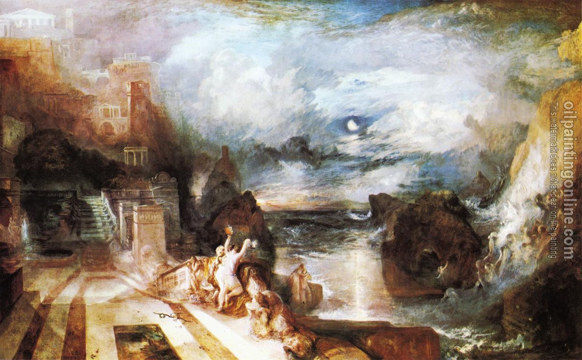 Turner, Joseph Mallord William - The Parting of Hero and Leander from the Greek of Musaeus
